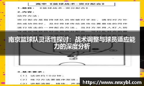 南京篮球队灵活性探讨：战术调整与球员适应能力的深度分析